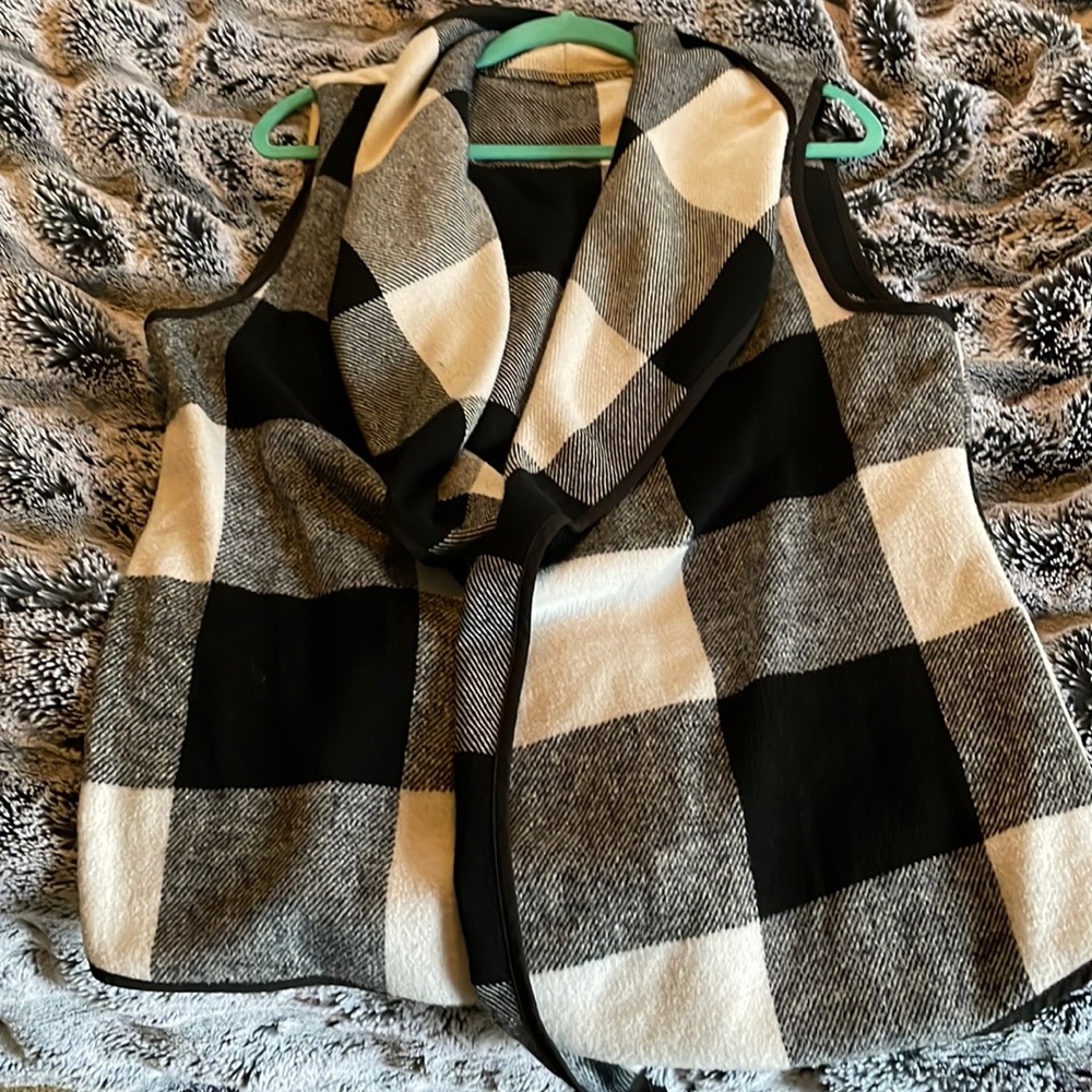Womens Buffalo plaid vest